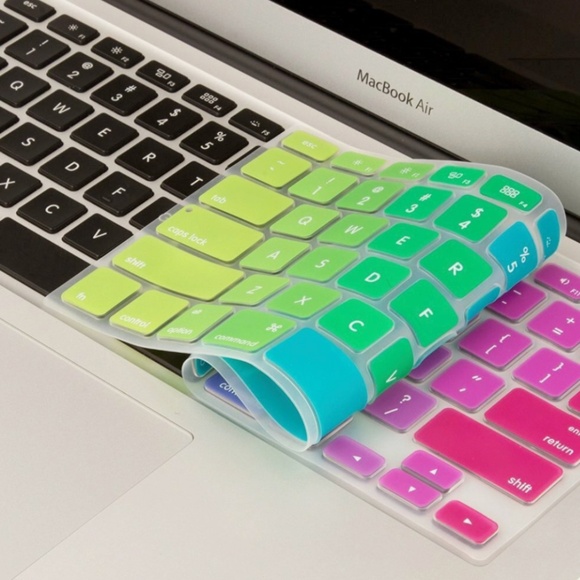 Silicone Rainbow Keyboard Skin Cover for Apple MacBook Pro / Air 2012-2015 - Picture 2 of 4